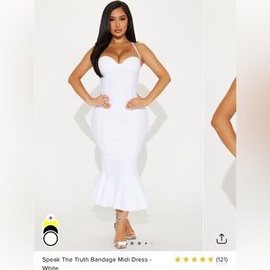 White bandage fashion nova dress